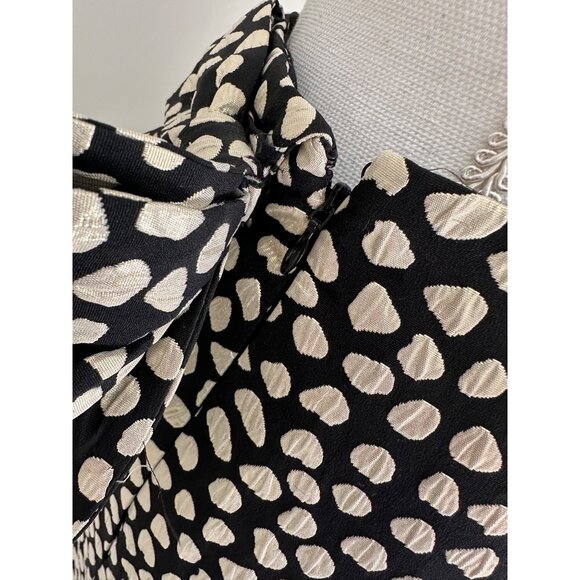 J. Crew Skirt Size 0 Metallic Pebble Print Bow Mini Skirt Black / Gold - Picture 12 of 16